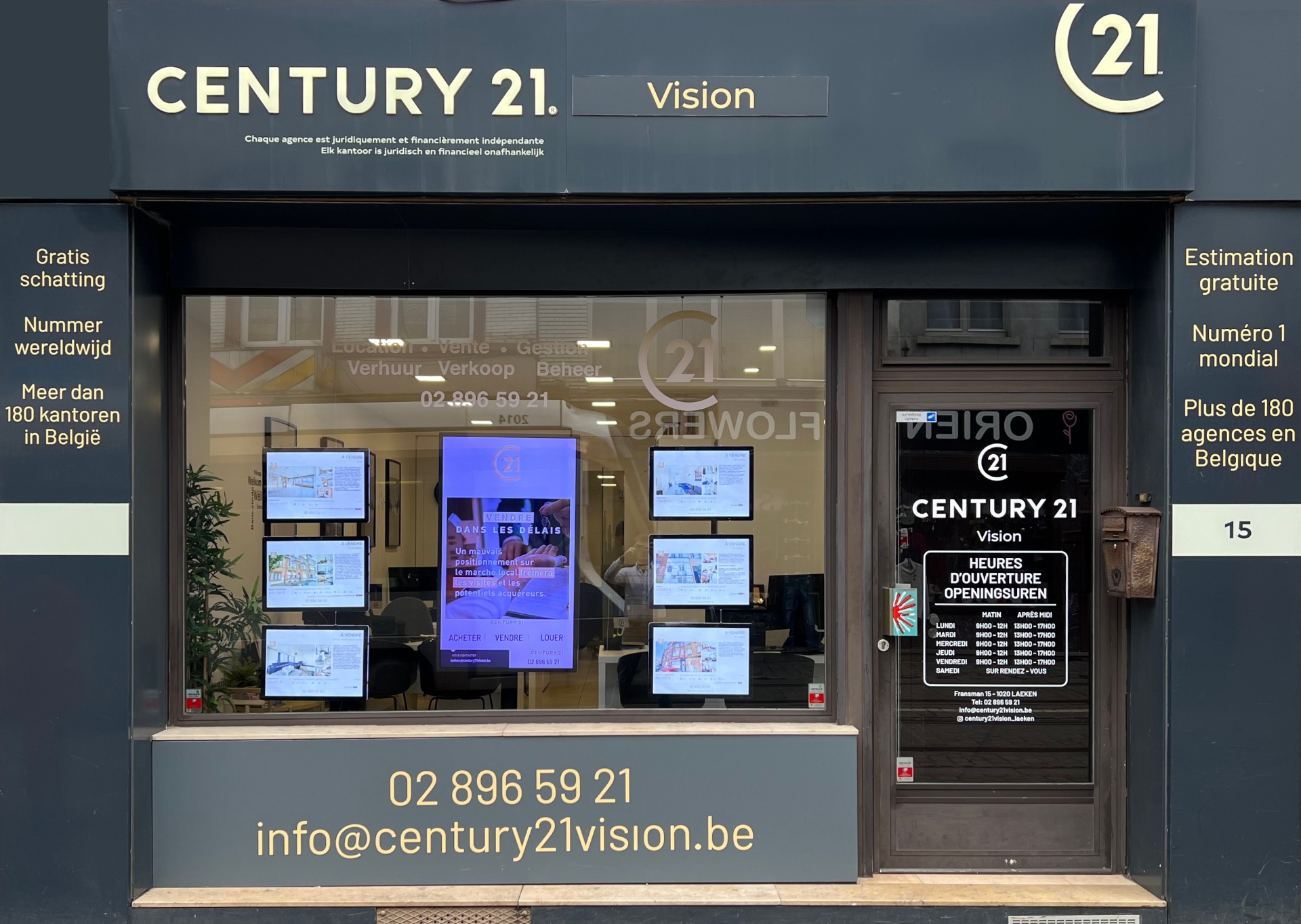 Vitrine CENTURY 21 Vision à Laeken